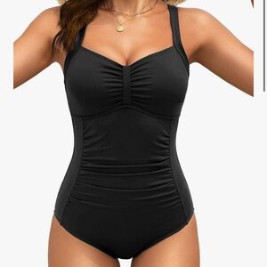 Chic Black Women's One-Piece Swimsuit